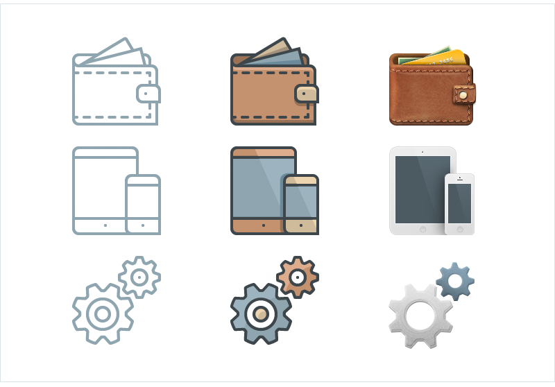 Hand-drawn business icons by Elegant Themes