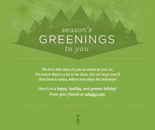 Email Design - Holiday Card - Cabedge