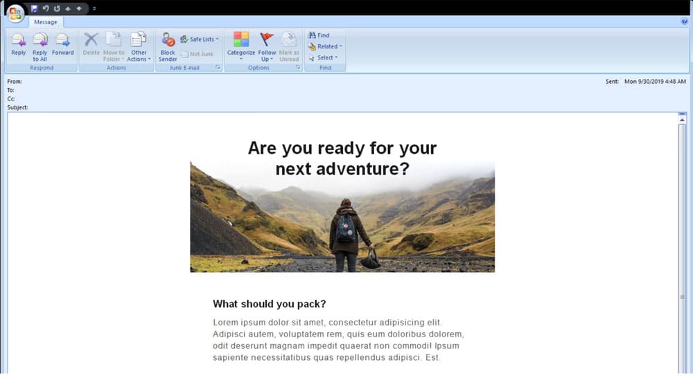 outlook rendering with a bulletproof background
