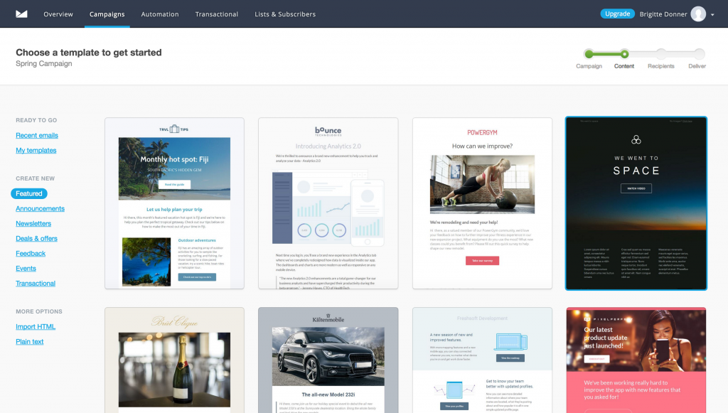 email template in Campaign Monitor
