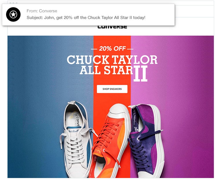 Converse - Personalize Email Subject Line