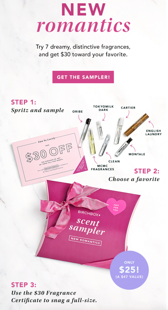 Birchbox Valentine's email marketing campaigns