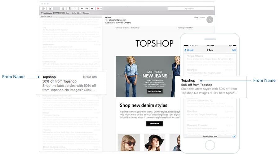 Topshop - Personalize Email From Name