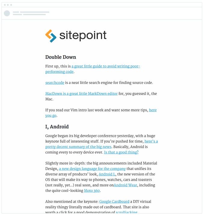 Sitepoint - Call to Action - Text Links