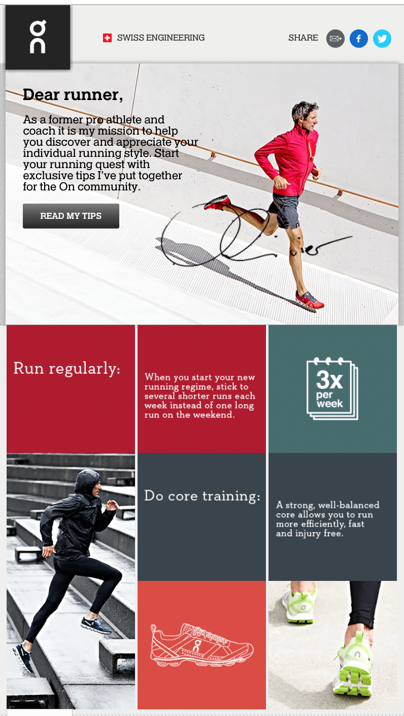 On tips for running email