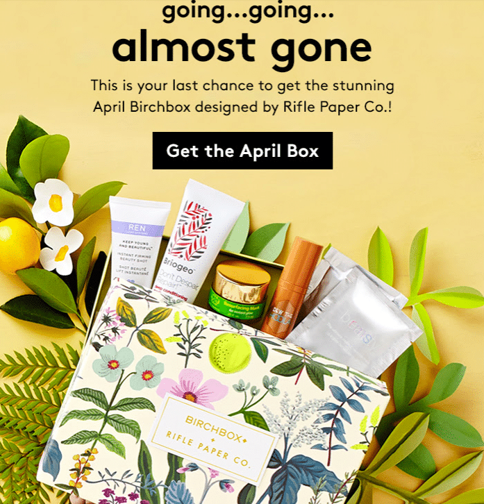 Birchbox - CTA