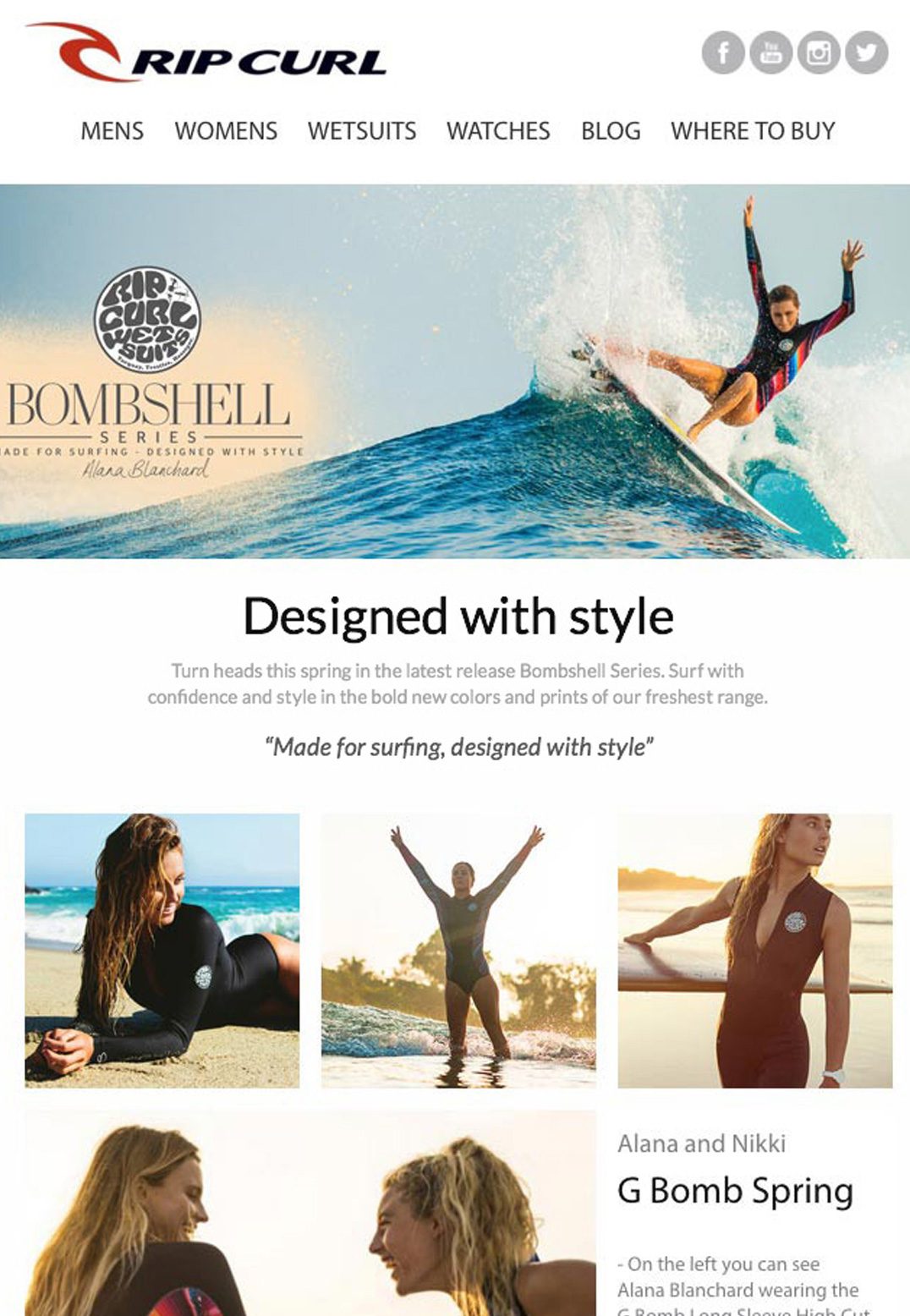 email marketing and automation examples - ripcurl email example