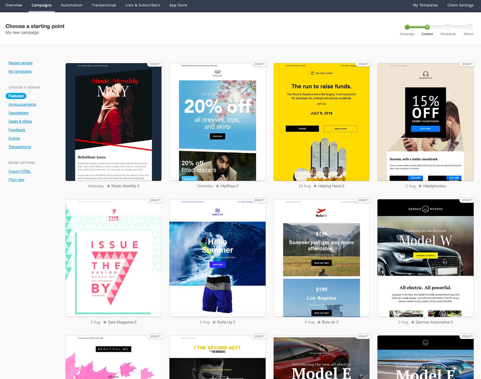 Campaign Monitor Create Email Template