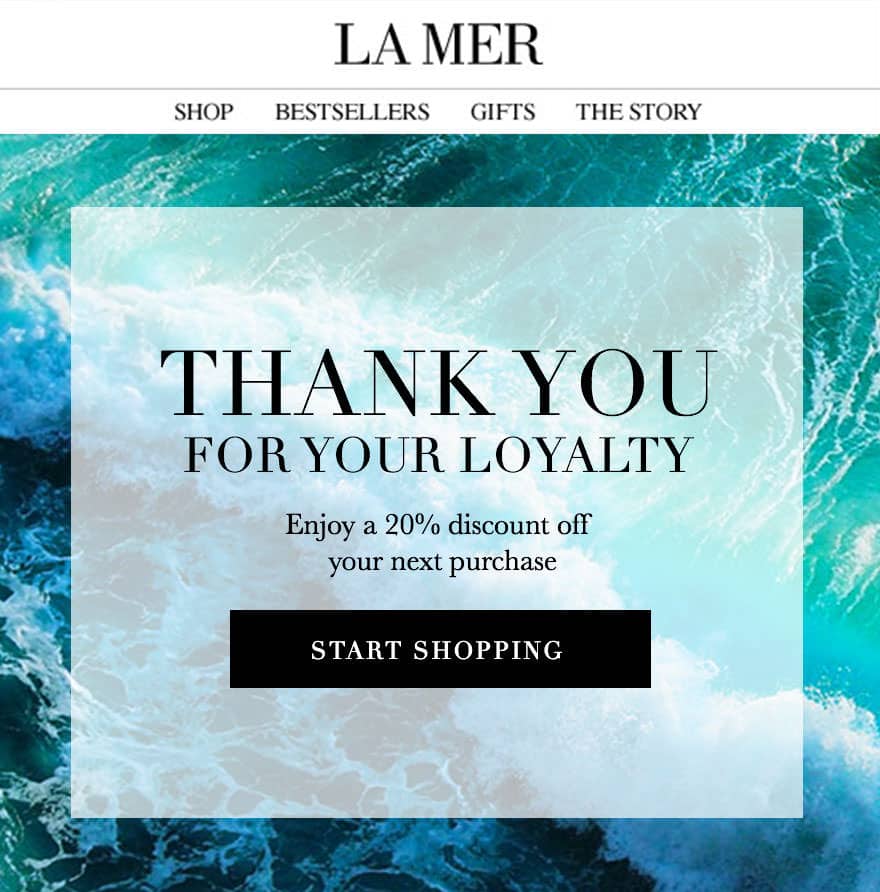 La Mer email example