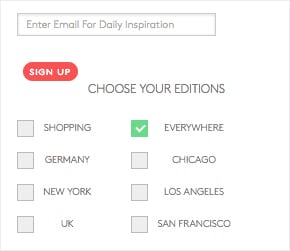 Refinery 29 – Email Segmentation – Sign Up Forms