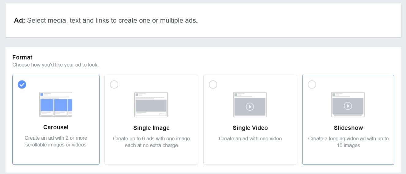 Facebook Lead Ads – Test Formats