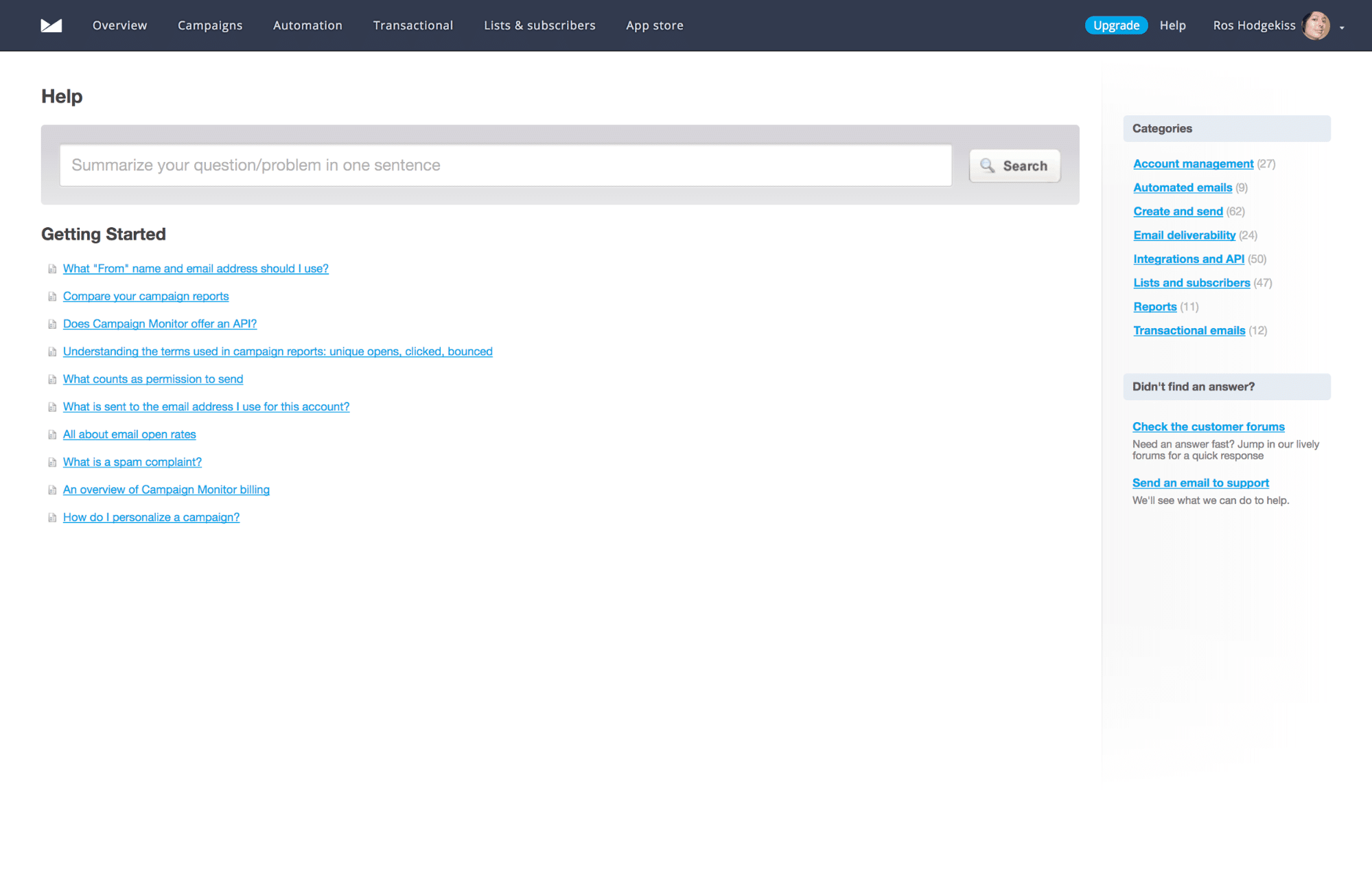 Campaign Monitor – Customer Service - Help Campaign Monitor – Customer Service - Help