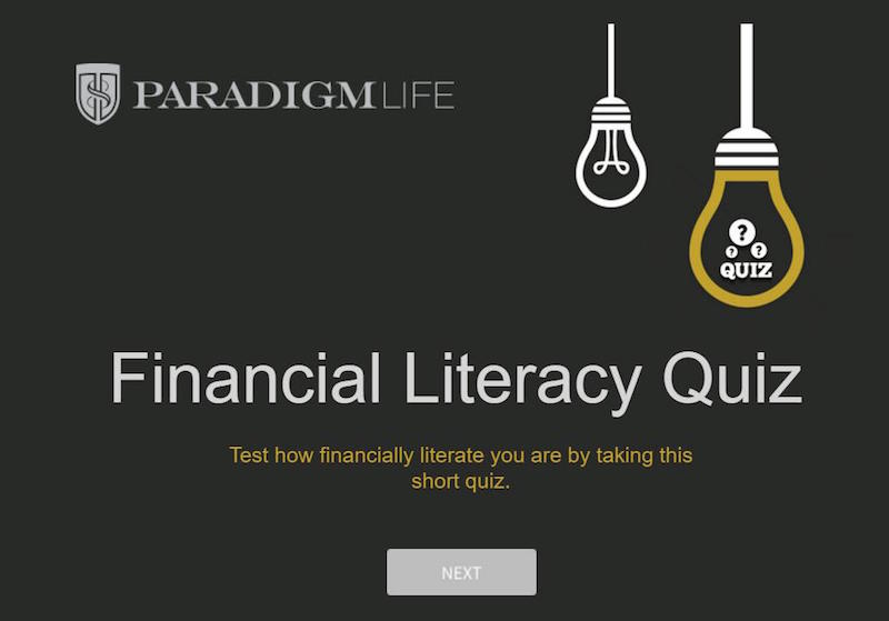 Paradigm LIfe Quiz Paradigm LIfe Quiz