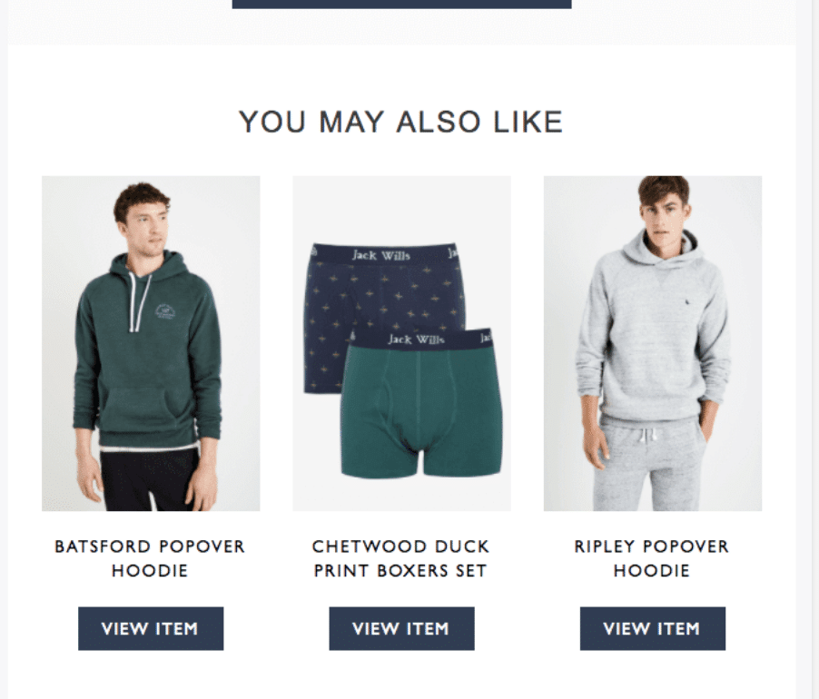 Jack Wills – Email Marketing – Cart Reminders