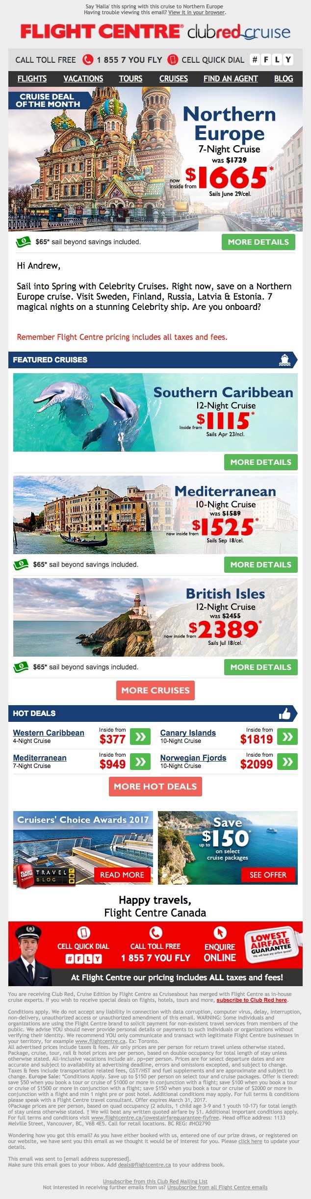 Flight Centre – Email List Segmentation – Promotional Marketing Flight Centre – Email List Segmentation – Promotional Marketing