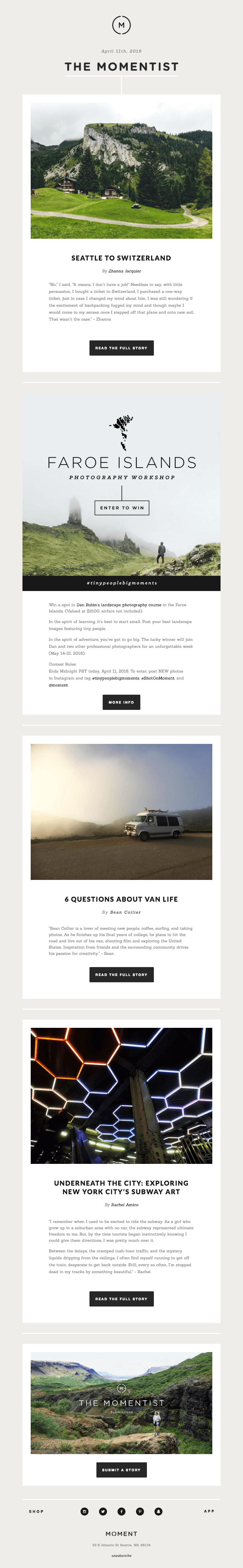 Moment – Email Newsletter Header Moment – Email Newsletter Header