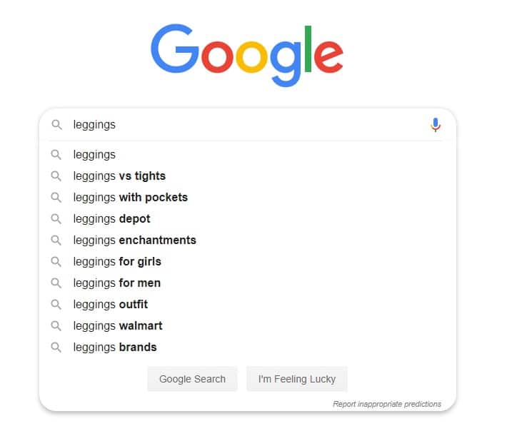 Google Suggest: Google’s search suggestions will allow you to use Google’s auto-fill results to determine potential negative keywords.  This is a great way to optimize your Google Ads campaigns.