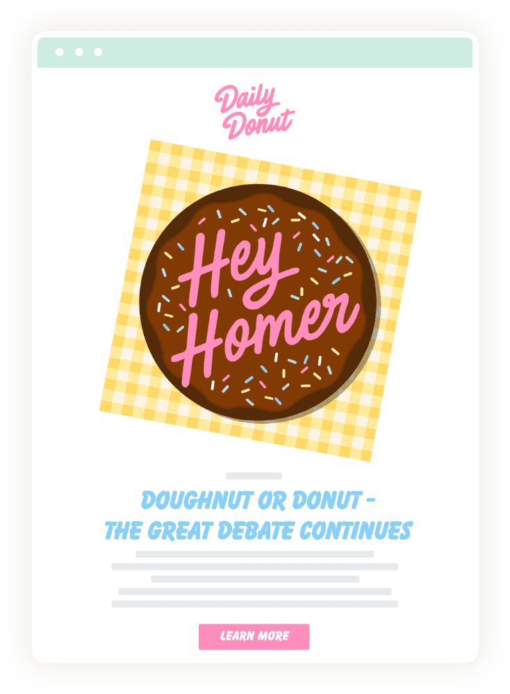 Daily Donut Announcement Email 2