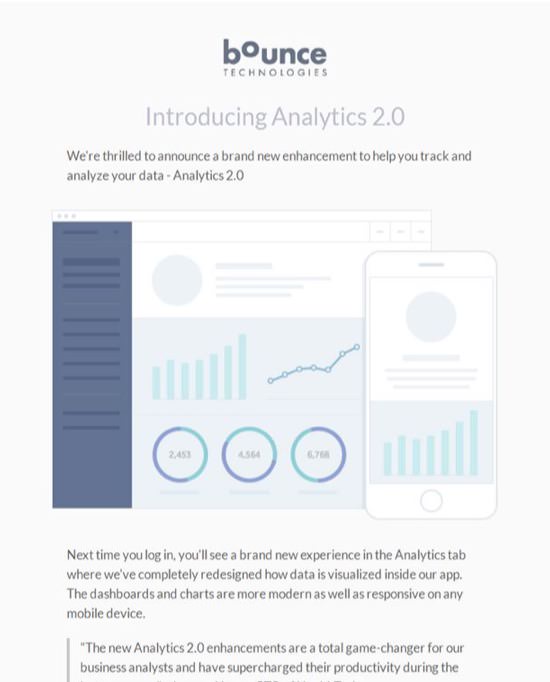Bounce Technologies Announcements Email Template