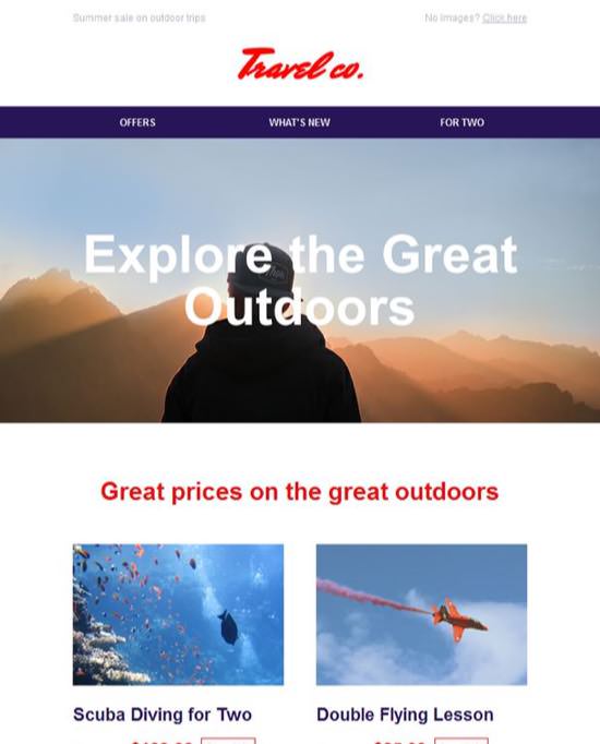 Travel Co. Deals-offers Email Template