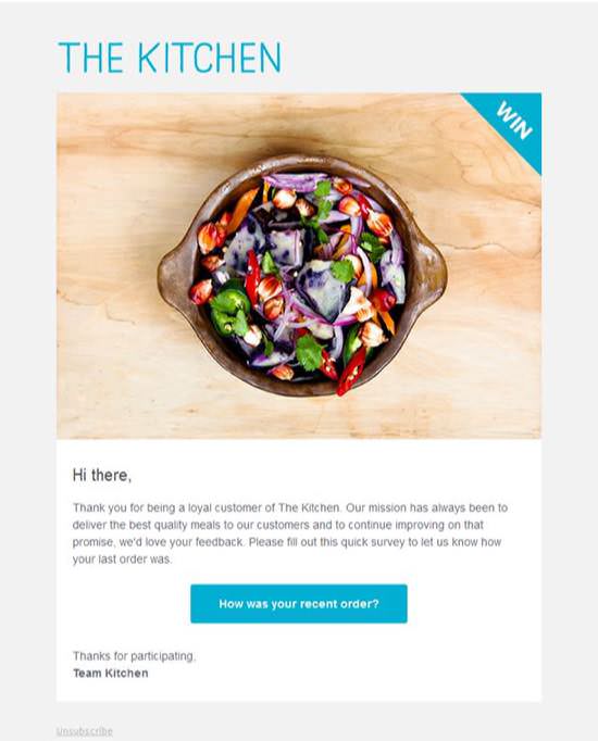 The Kitchen Feedback Email Template