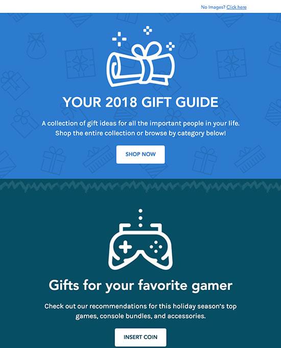 Gift Guide Holiday Email Template