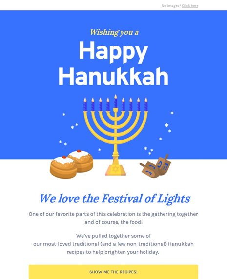 Happy Hanukkah Holiday Email Template