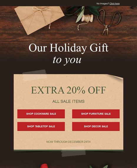 Gifting Email Free Responsive Email Templates | Campaign Monitor