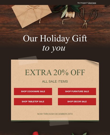 Holiday Gift Holiday Email Template