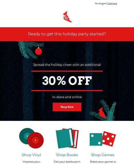 Holiady Sale Holiday Email Template