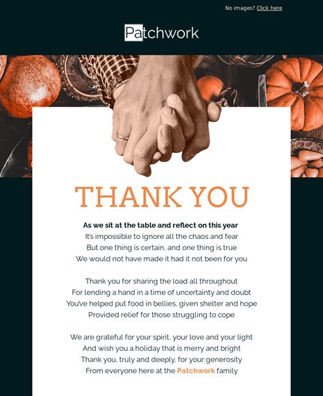 Holiady Thank You Holiday Email Template
