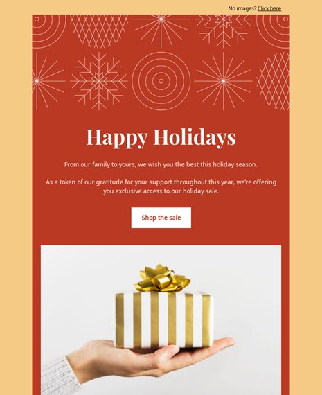 Holiday Wishes Holiday Email Template