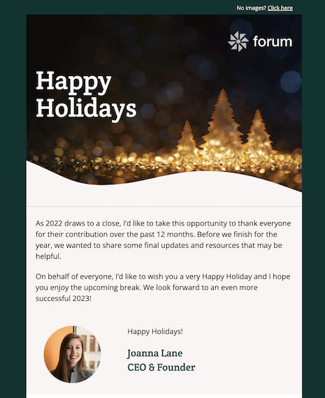 Holidays - Generic - End Of Year Holiday Email Template