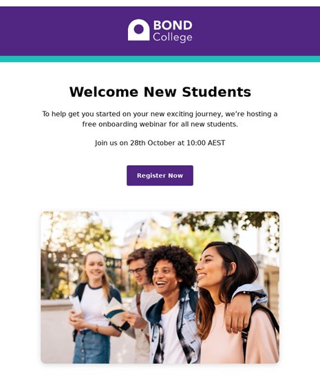 New Student Welcome Newsletters Email Template