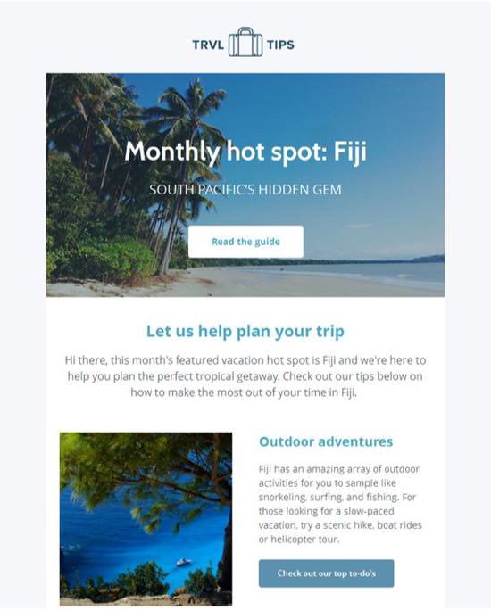 Travel Tips Newsletters Email Template