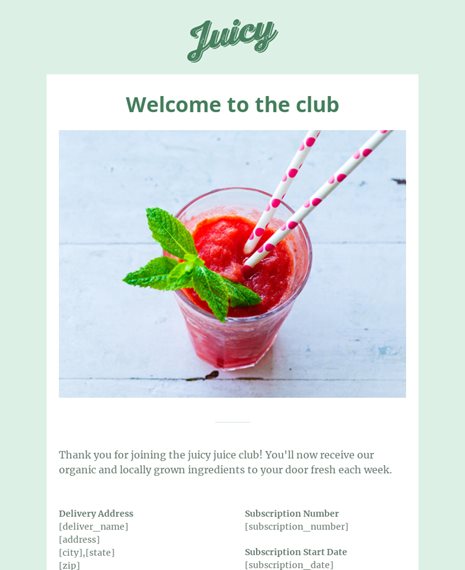 Transactional - Welcome Email Retail Transactional Email Template