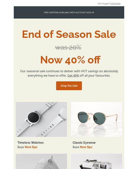 Deals Retail - Sale Extended Deals-offers Email Template
