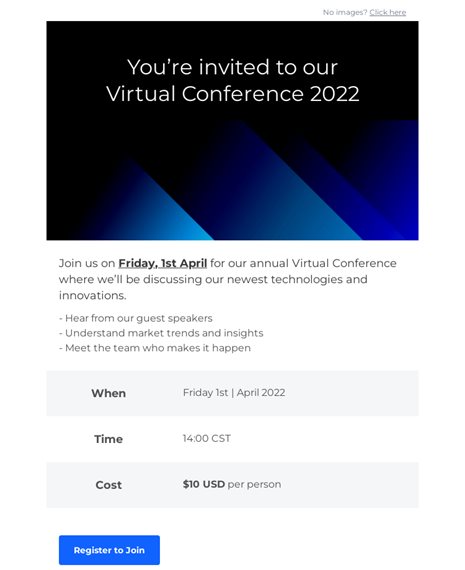 Event Webinar Invite Events Email Template