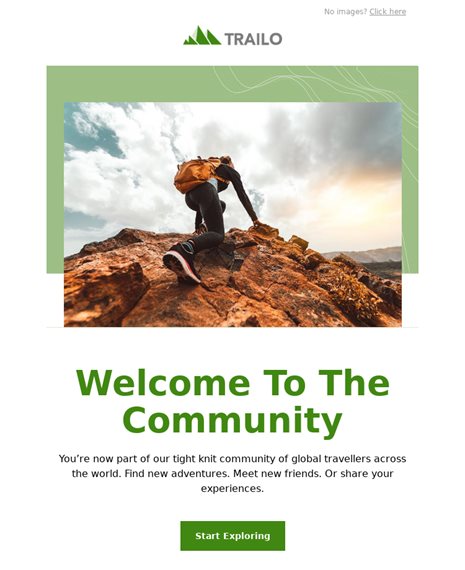 Welcome To The Community Welcome Email Template