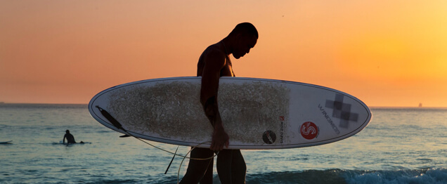 A/B testing with Campaign Monitor allows you to see which header photo performs best with email analytics. Email B in an A/B test from Ripcurl