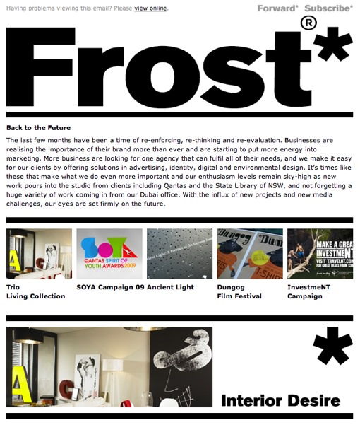 Email Design - Single Column Layout - Frost