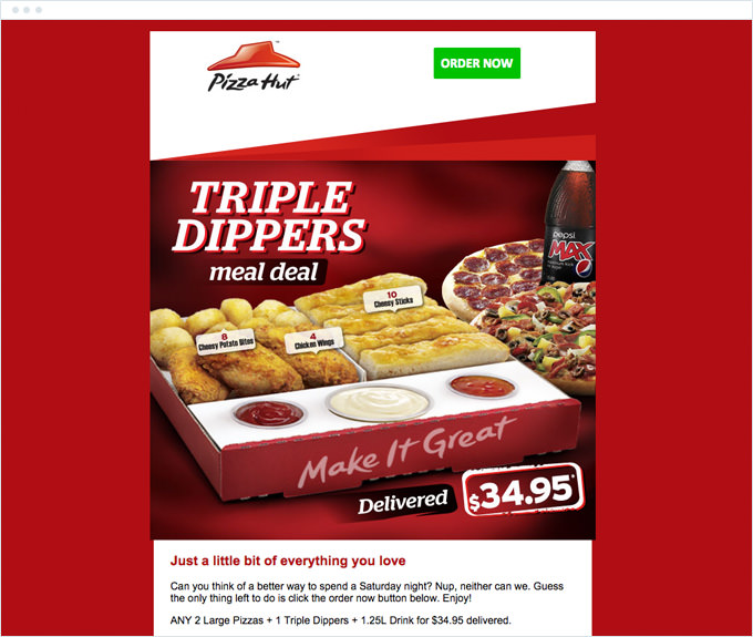 Pizza Hut - Marketing Offer Email