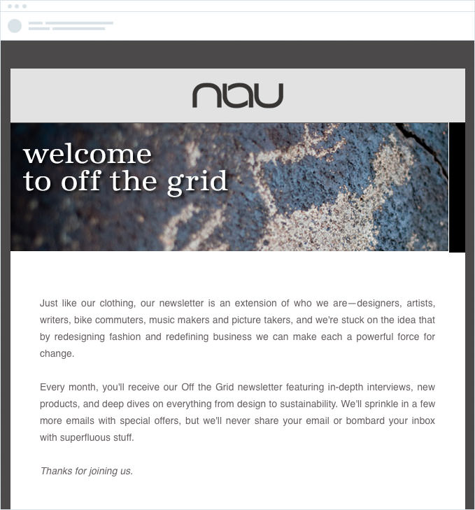 Nau - Automated Welcome Email Series