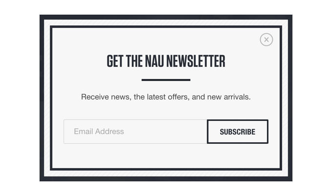 Nau - Newsletter Subscription