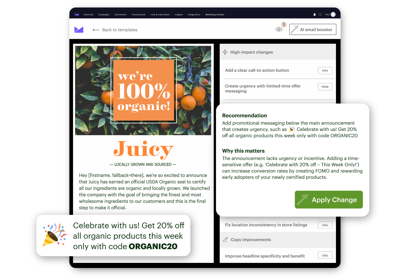 AI email booster