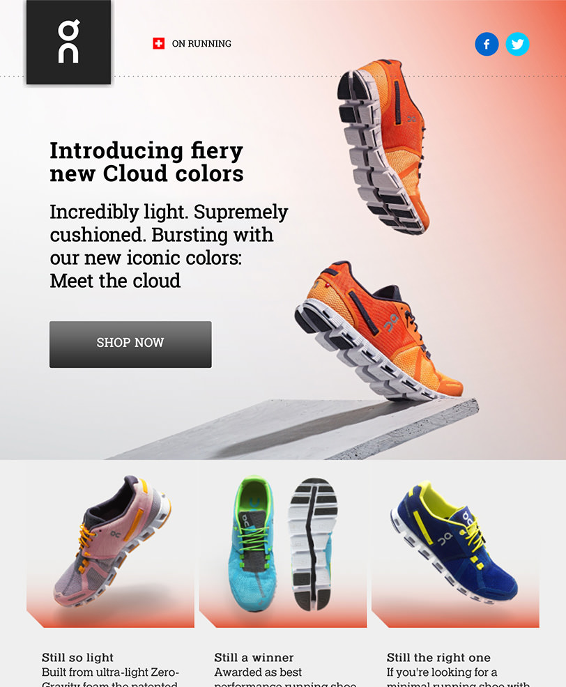 On Running Announcement Email Email Marketing - On Running Announcement Email