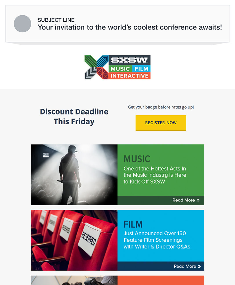 SXSW Email Invites Email Marketing - SXSW Email Invites