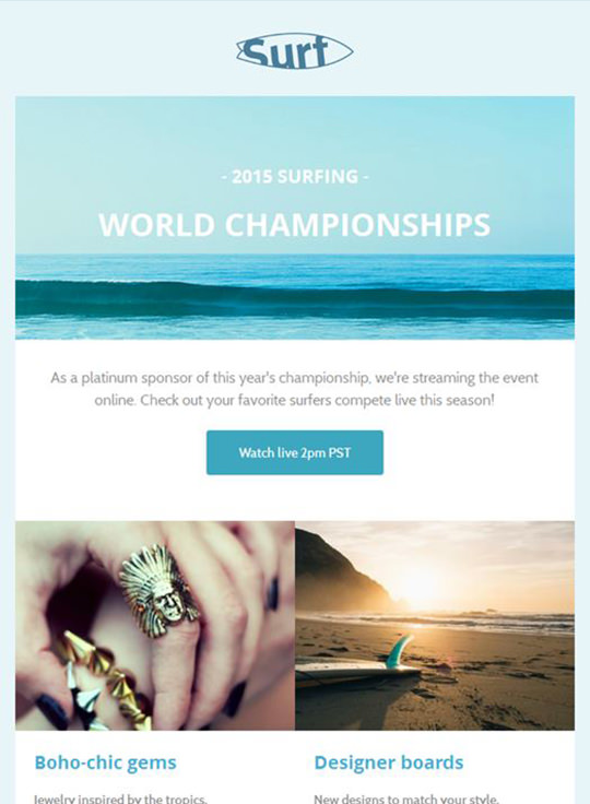 Email Template - Surf