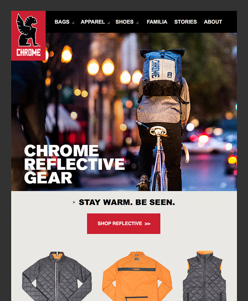 Chrome Industries Email Newsletter Email Marketing - Chrome Industries Email Newsletter