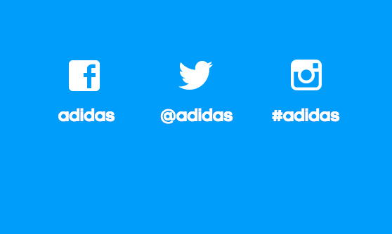 Adidas on Mobile - Social Sharing - Mobile Footer
